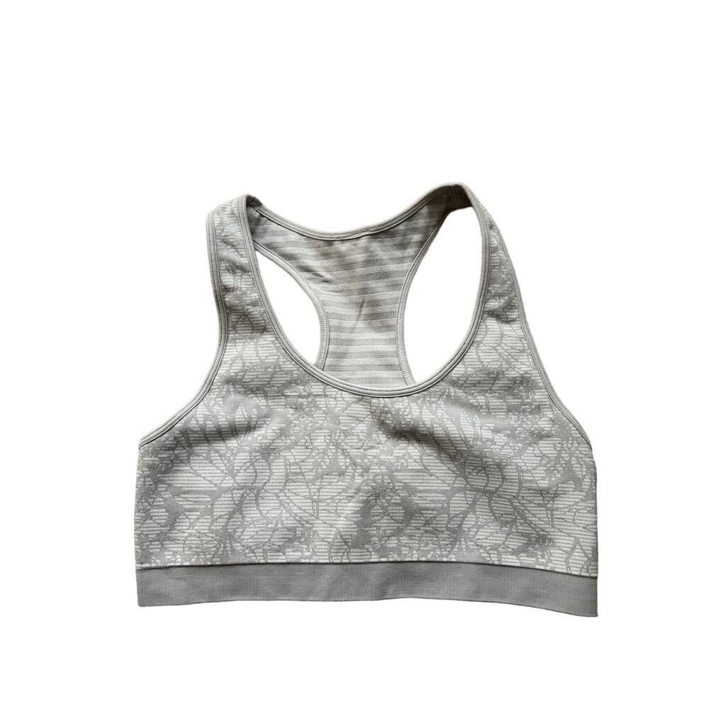 Fabletics | Lenora Grey Seamless Racerback Reversible Sports Bra | Size Medium